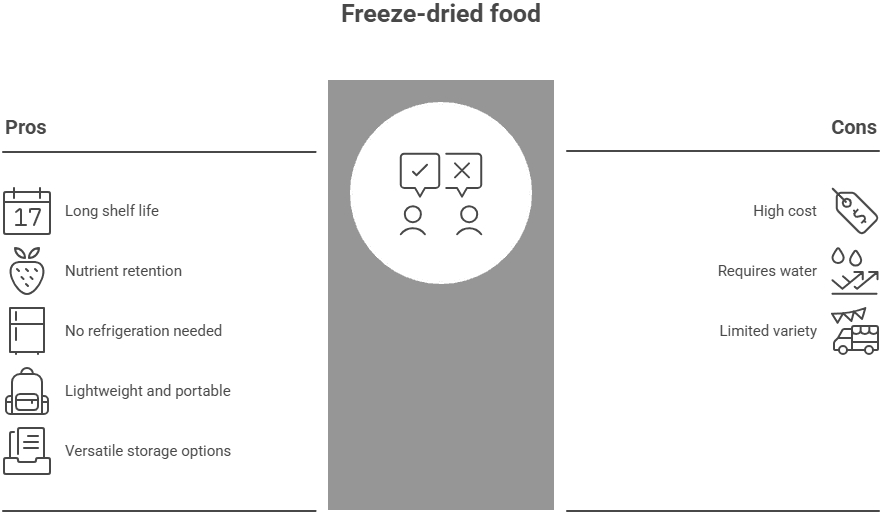 Freeze-dried food pros & cons