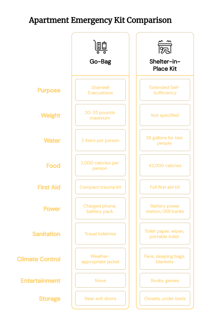 Apartment Emergency Kits
