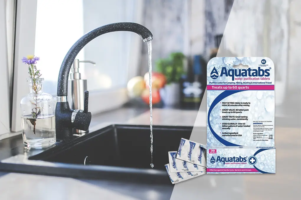 Picture of water purification tablets.